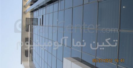 تکین نما آلومینیوم, نمای شیشه ای کرتین وال، نمای شیشه ای فریم لس, نمای ساختمان, نمای کرتین وال ، روش اجرای کرتین وال, نما, نمای شیشه ای کرتین وال, نمای شیشه ای کرتین وال درپوش دار, نمای شیشه ای کرتن وال نیم درپوش, نمای شیشه ای کرتن وال فریم لس,